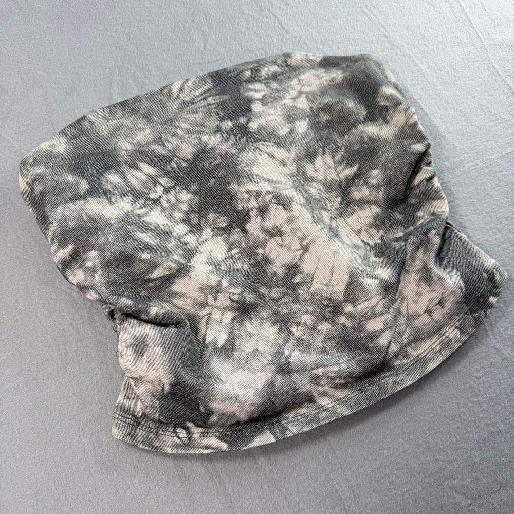 Grey Tie Dye Y2K Tube Top Womens Small Ribbed Cropped Strapless Grunge Festival - Picture 3 of 6